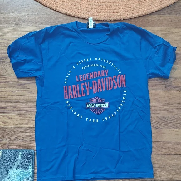 Harley-Davidson Legendary Blue T-Shirt - Picture 2 of 5